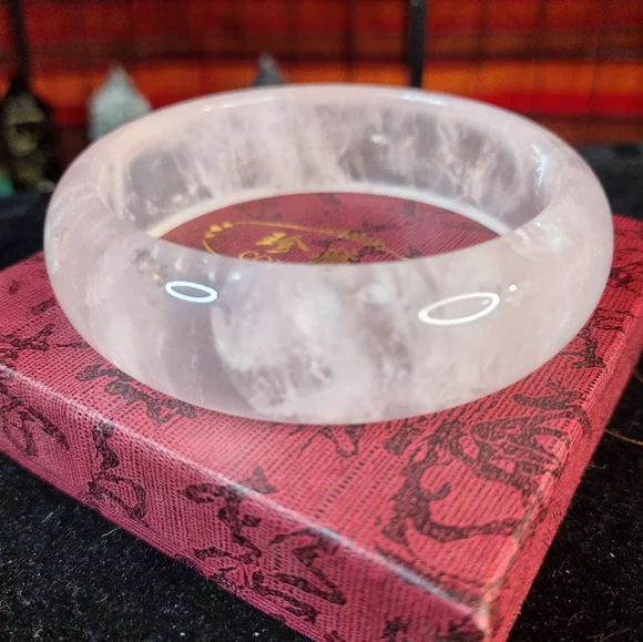 Rose Quartz bangle - Picture 2 of 6